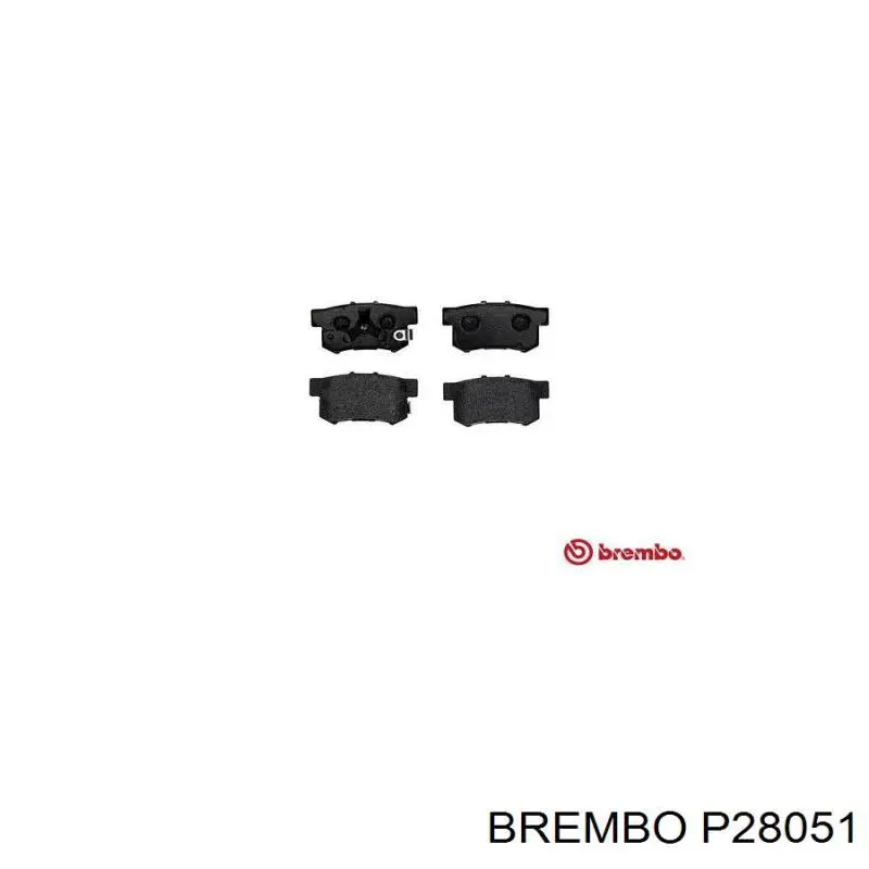 P28051 Brembo колодки гальмові задні, дискові