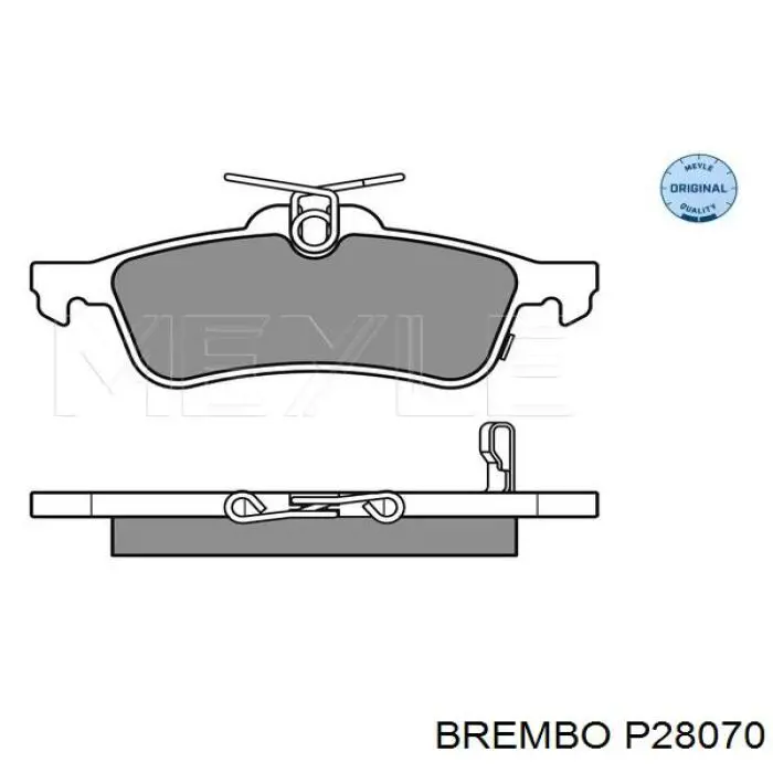 Задні гальмівні колодки Brembo P28070 ціна, від 31.67 USD