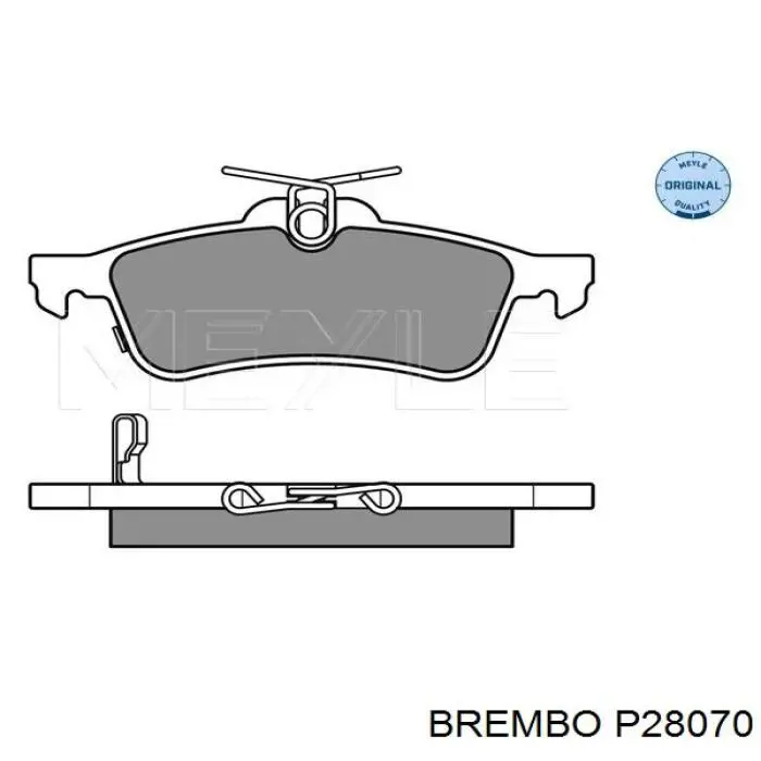 Задні гальмівні колодки Brembo P28070 ціна, від 31.67 USD