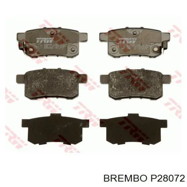 Задні гальмівні колодки P28072 Brembo
