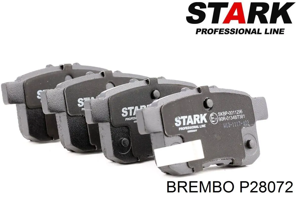 Задні гальмівні колодки P28072 Brembo
