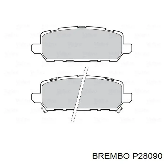 Задні дискові колодки Brembo P28090