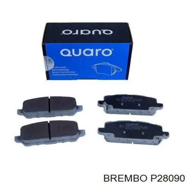 P28090 Brembo Колодки гальмівні задні, дискові