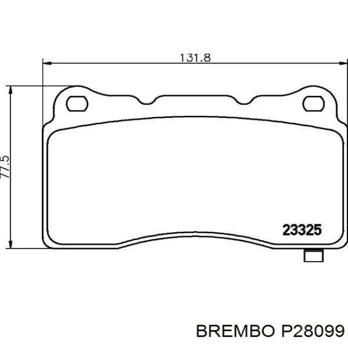 Купити P28099 Brembo Колодки гальмівні передні, дискові