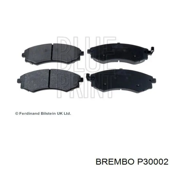 P30002 Brembo колодки гальмівні передні, дискові