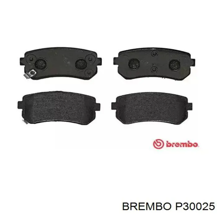 P30025 Brembo колодки гальмові задні, дискові