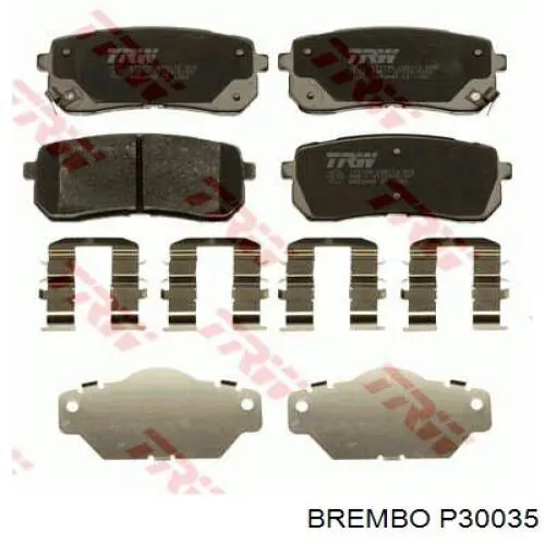 Задні дискові колодки Brembo P30035