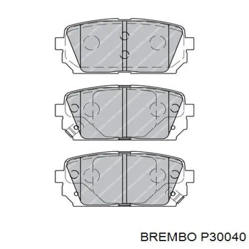 Задні дискові колодки Brembo P30040
