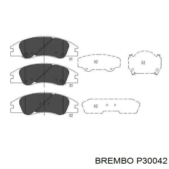 Передні тормозні колодки P30042 Brembo