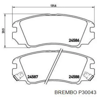 Тормозні колодки Brembo P30043