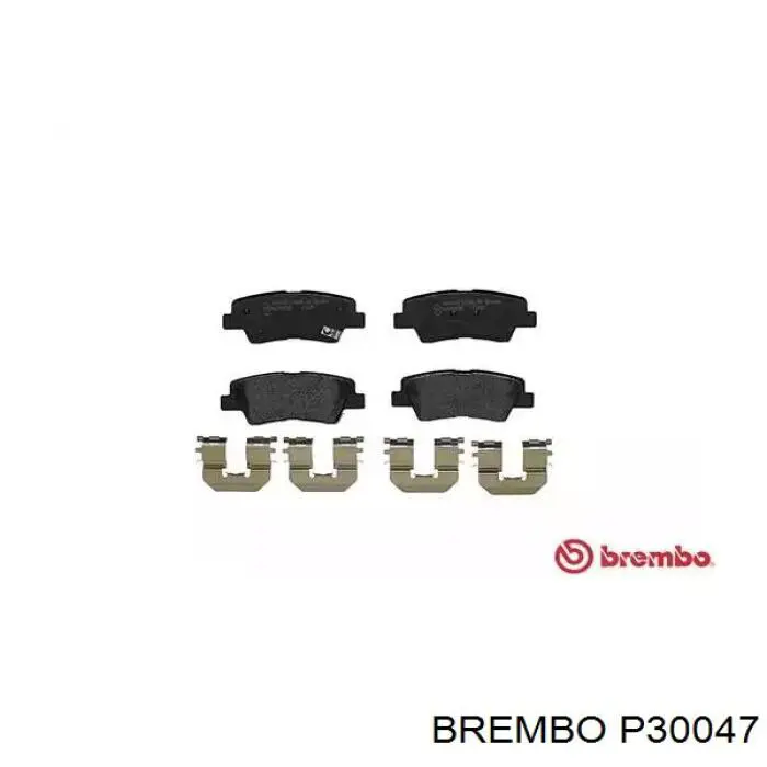 P30047 Brembo колодки гальмові задні, дискові
