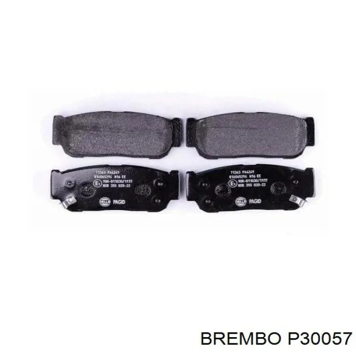 P30057 Brembo колодки гальмові задні, дискові