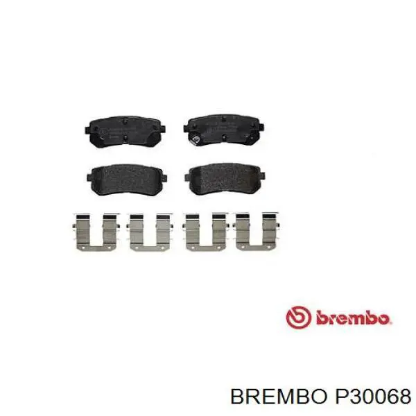 P30068 Brembo колодки гальмові задні, дискові