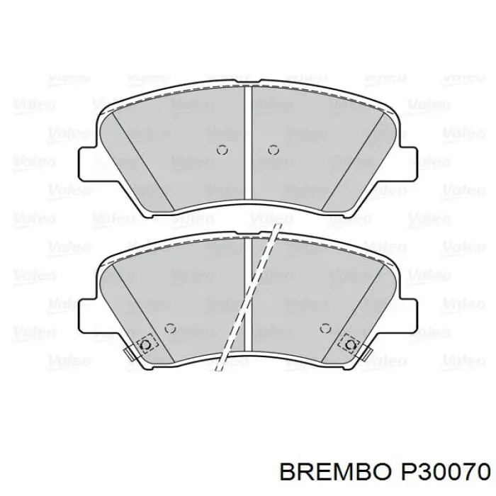 Купити P30070 Brembo Колодки гальмівні передні, дискові