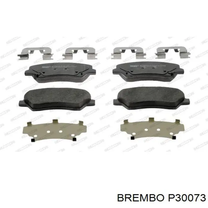P30073 Brembo колодки гальмівні передні, дискові
