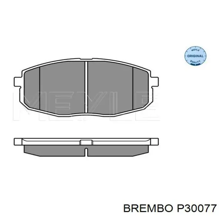Купити P30077 Brembo Колодки гальмівні передні, дискові