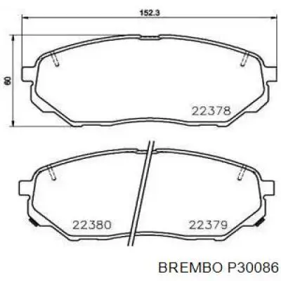 Тормозні колодки Brembo P30086
