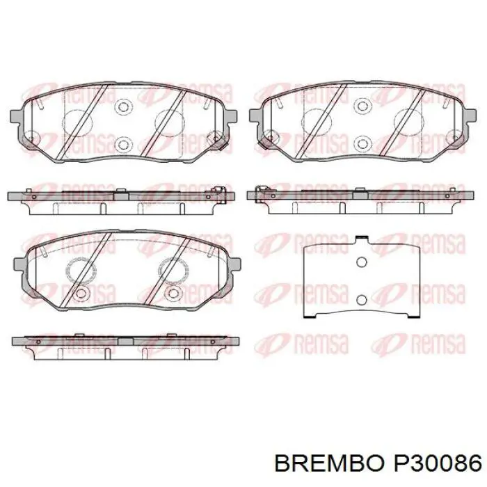 Гальмівні колодки Brembo P30086 ціна, від 34.71 USD