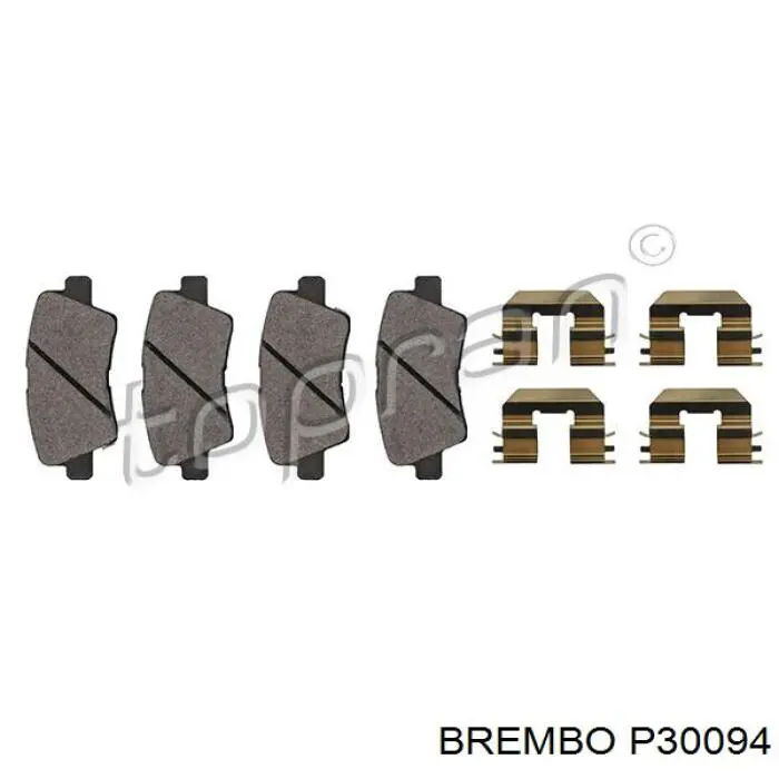 Задні дискові колодки Brembo P30094