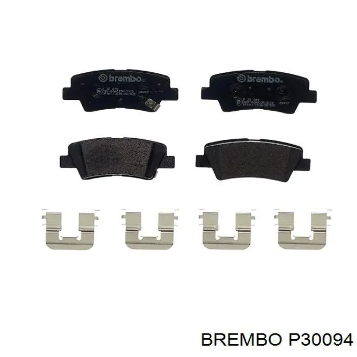 P30094 Brembo колодки гальмові задні, дискові