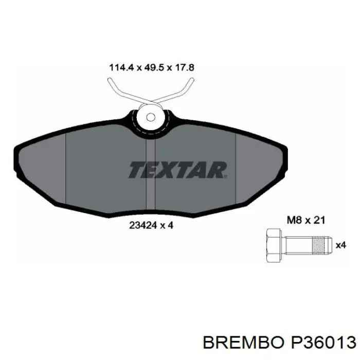 Купити P36013 Brembo Задні колодки