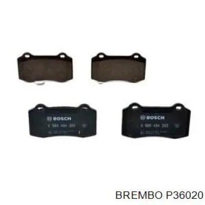 Задні гальмівні колодки P36020 Brembo