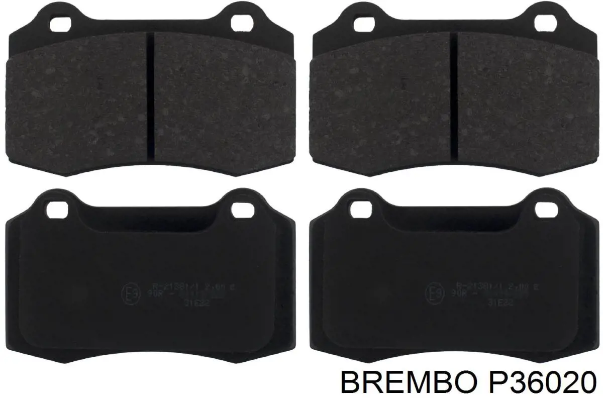 Купити P36020 Brembo Задні колодки