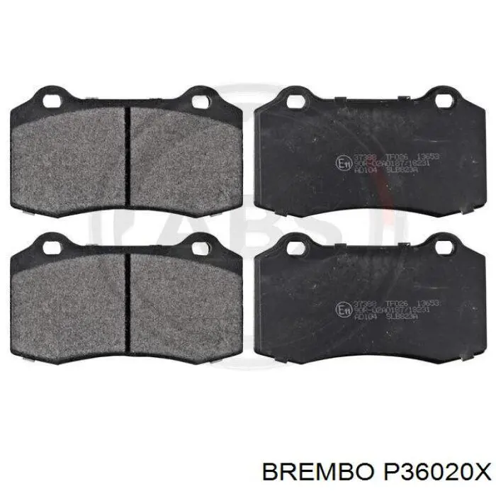 Колодки гальмові задні, дискові P36020X Brembo