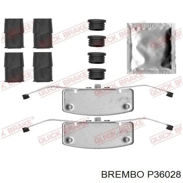 Гальмівні колодки Brembo P36028 ціна, від 124.70 USD