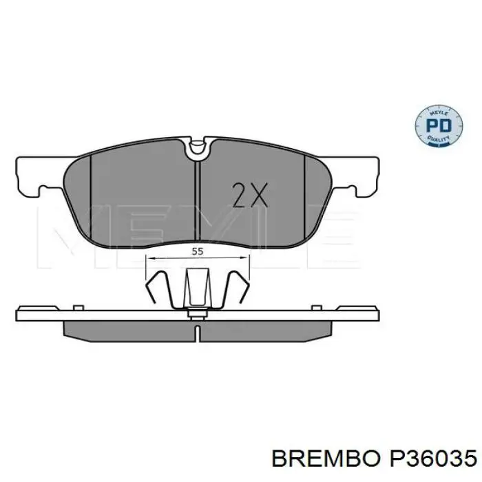 Гальмівні колодки Brembo P36035 ціна, від 76.39 USD