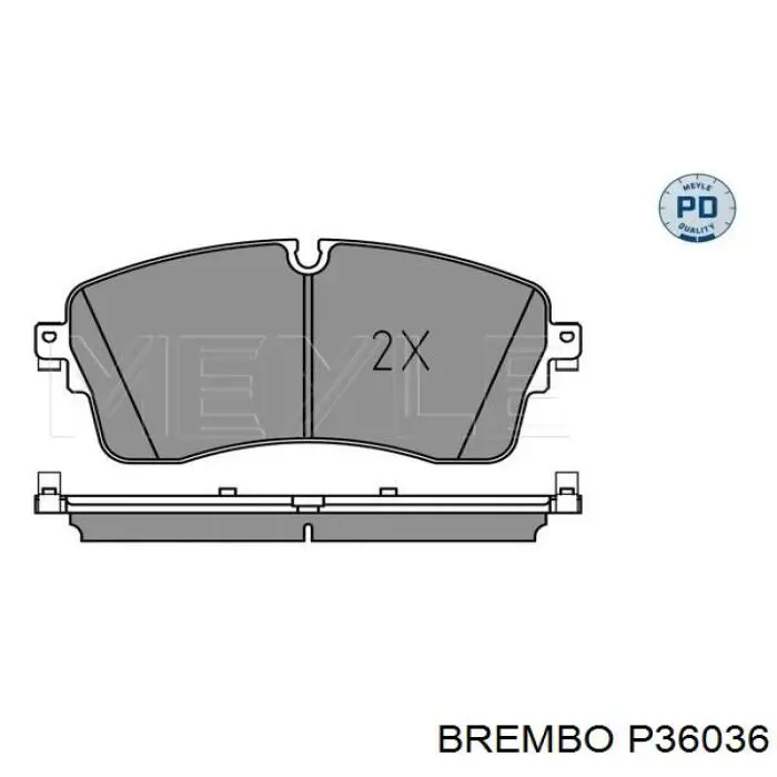 Купити P36036 Brembo Колодки гальмівні передні, дискові