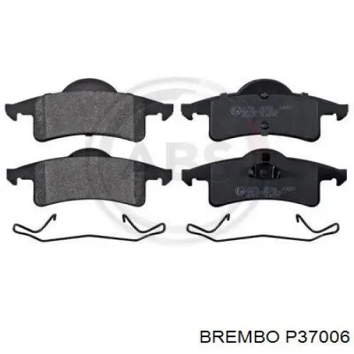 P37006 Brembo Колодки гальмівні задні, дискові