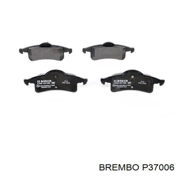 P37006 Brembo колодки гальмові задні, дискові