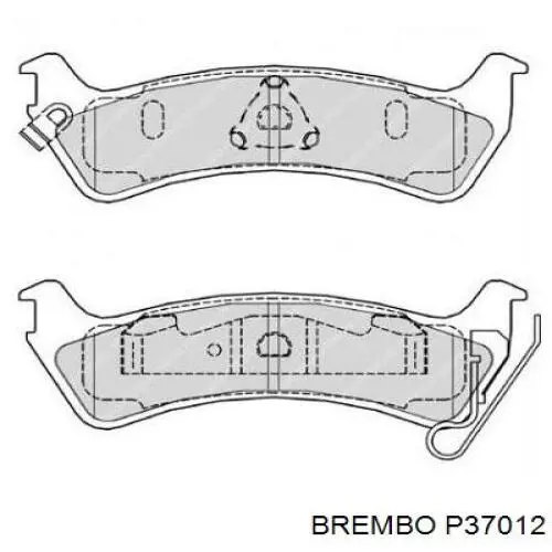 Задні гальмівні колодки Brembo P37012 ціна, від 26.52 USD