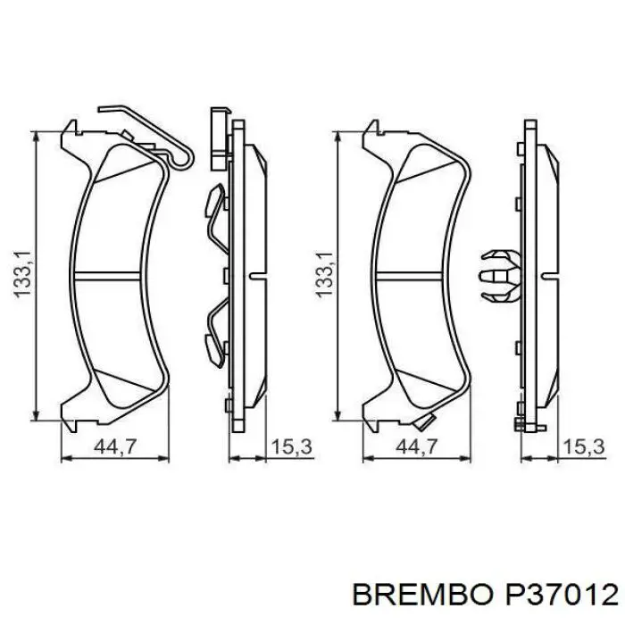 Купити P37012 Brembo Задні колодки