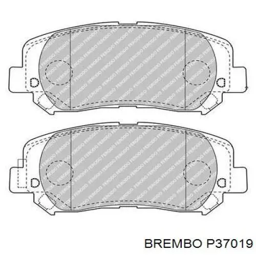 Передні тормозні колодки P37019 Brembo