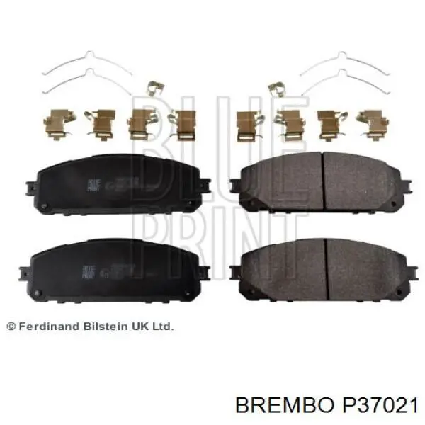 Колодки гальмівні передні, дискові P37021 Brembo