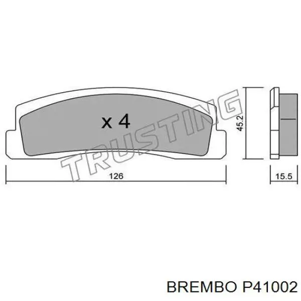 P41002 Brembo колодки гальмівні передні, дискові