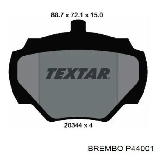 Задні гальмівні колодки Brembo P44001 ціна, від 19.74 USD