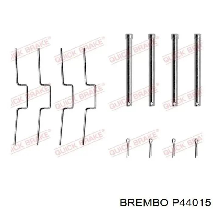 P44015 Brembo колодки гальмівні передні, дискові