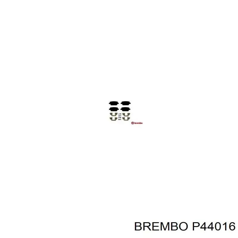 P44016 Brembo Колодки гальмівні задні, дискові