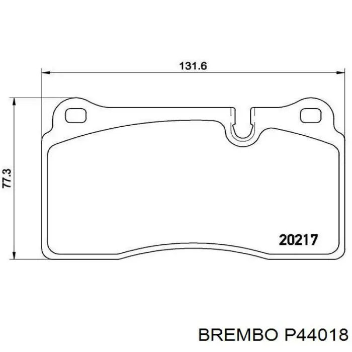 P44018 Brembo колодки гальмівні передні, дискові