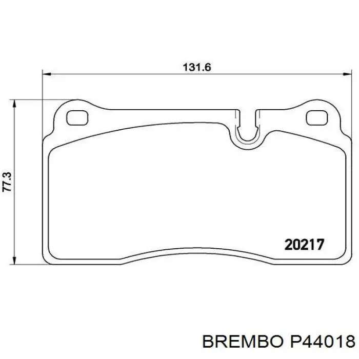 Колодки гальмівні передні, дискові P44018 Brembo