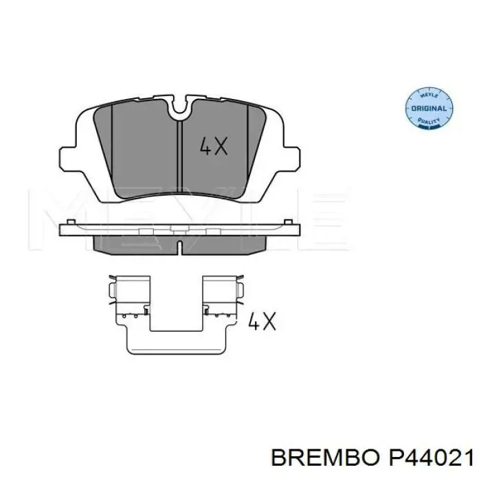 Задні гальмівні колодки P44021 Brembo