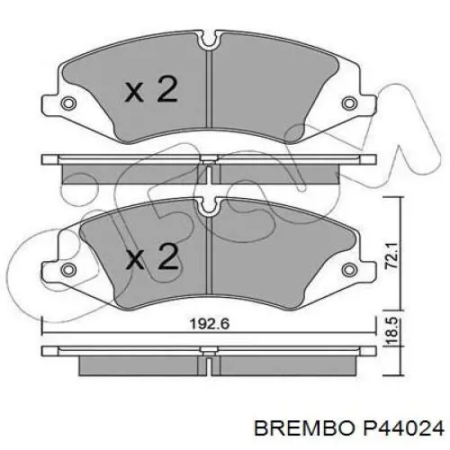 Тормозні колодки Brembo P44024