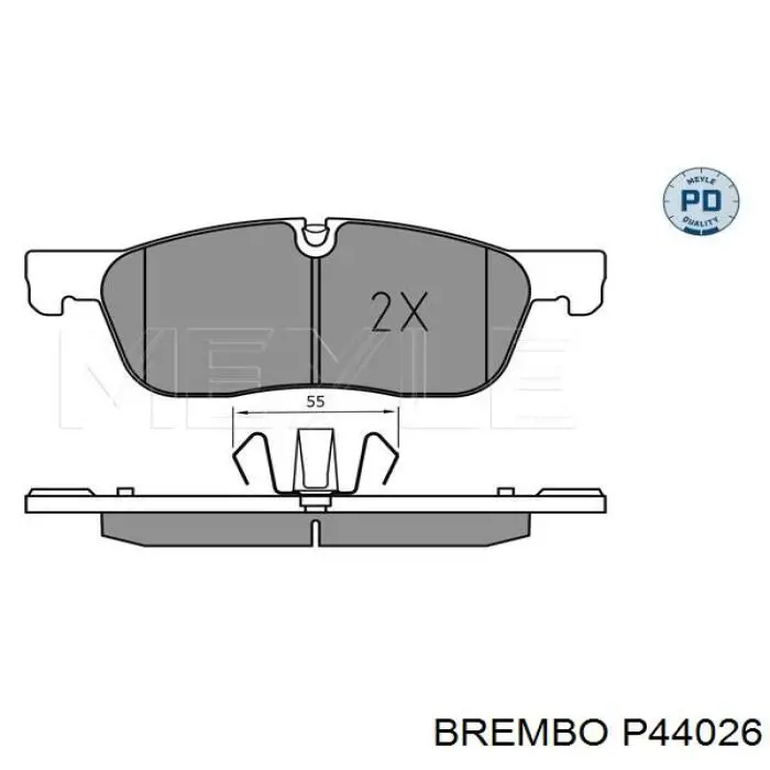 Гальмівні колодки Brembo P44026 ціна, від 60.55 USD