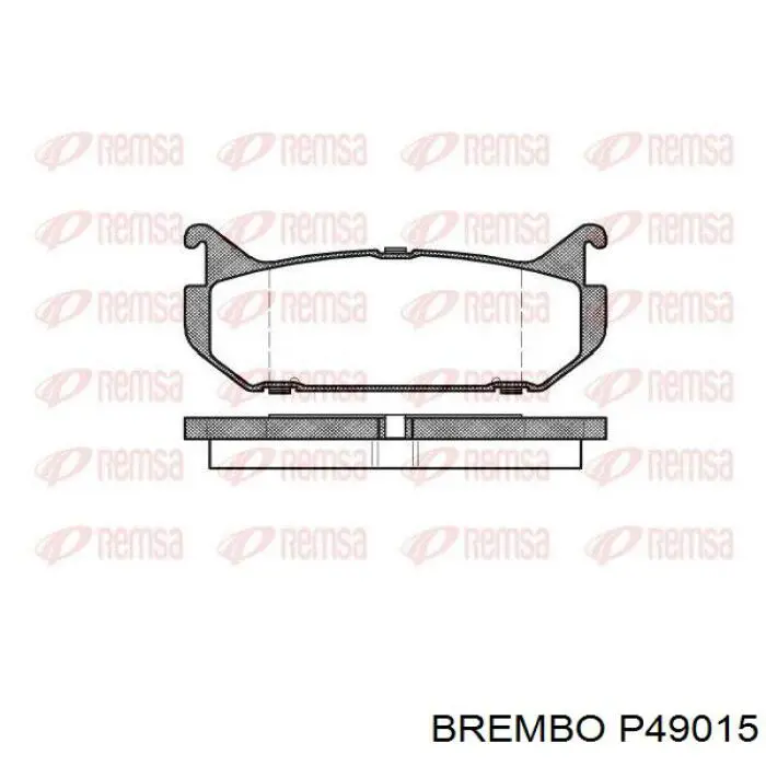 Колодки гальмові задні, дискові P49015 Brembo