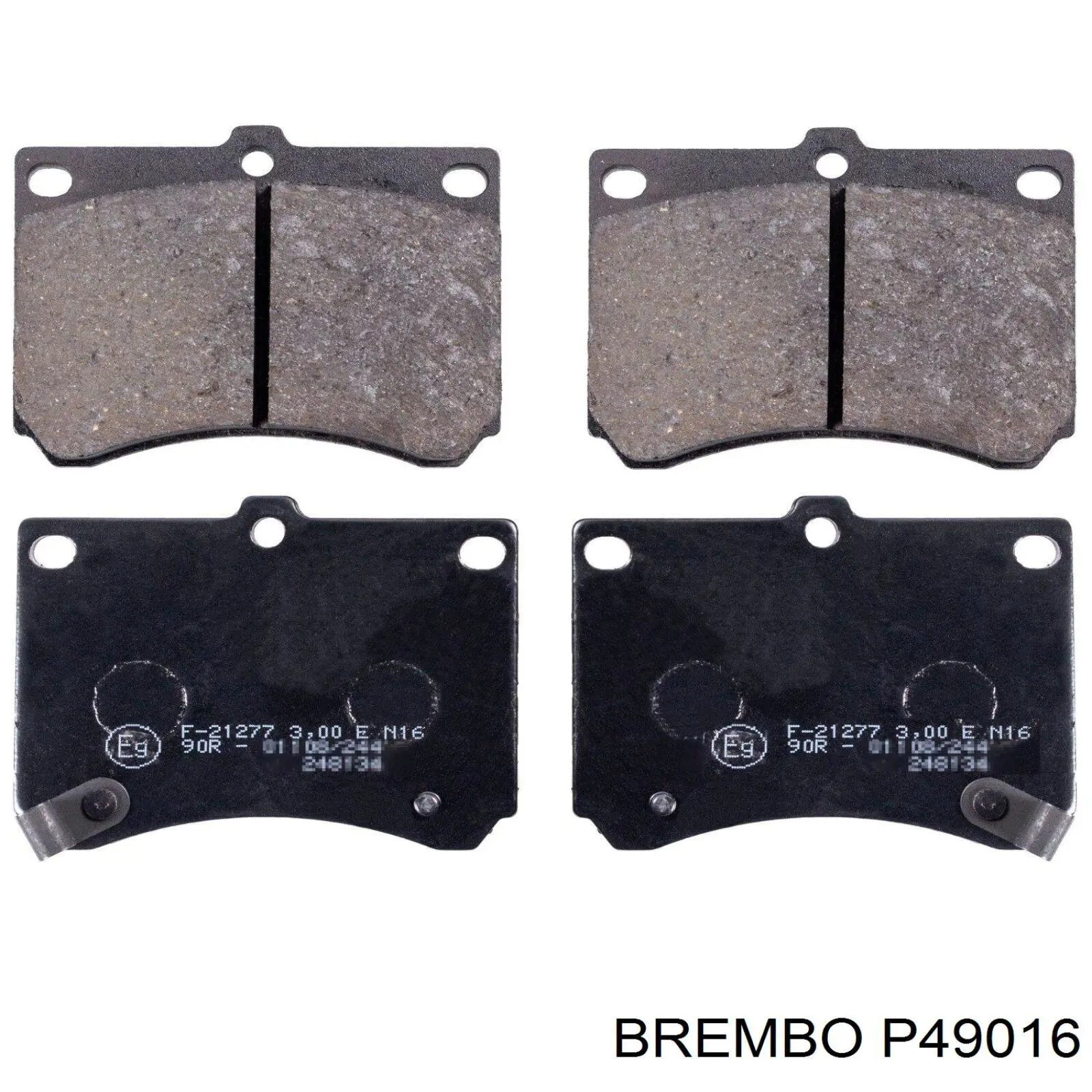 P49016 Brembo колодки гальмівні передні, дискові