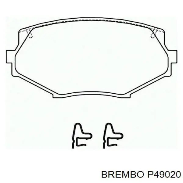 Передні тормозні колодки P49020 Brembo