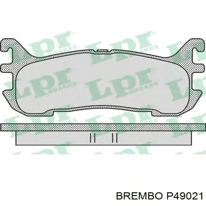 Колодки гальмові задні, дискові P49021 Brembo